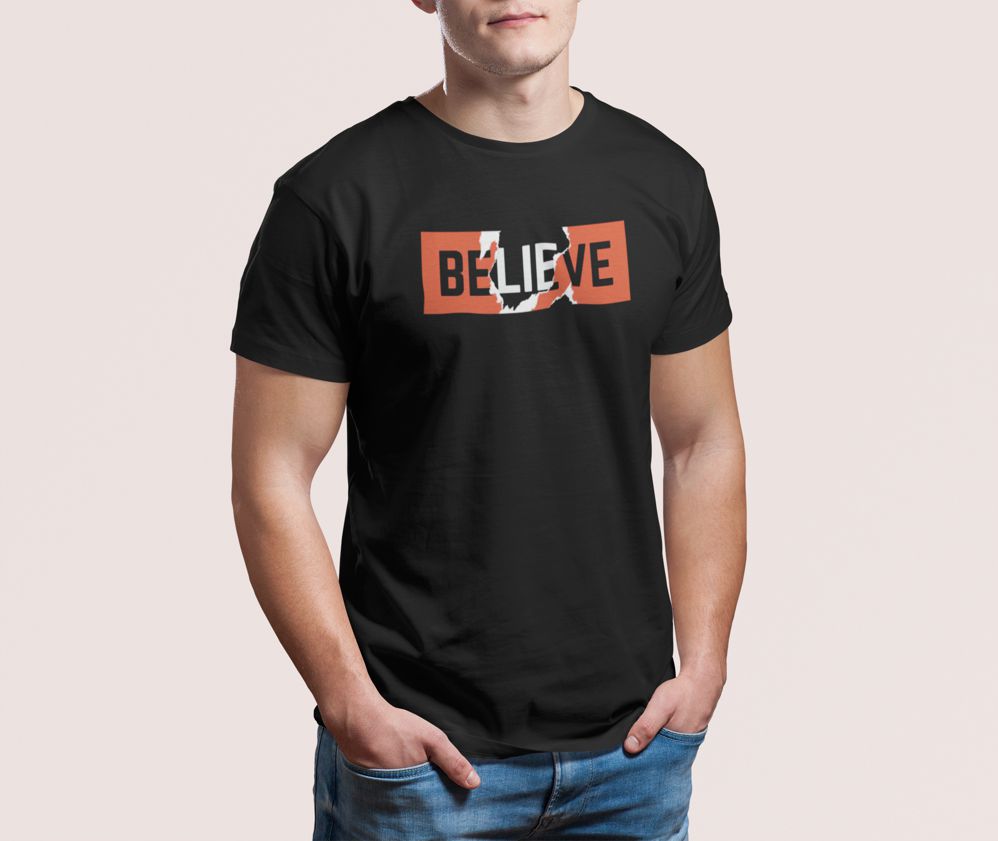 Believe / Lie – Black T Shirt believe lie black tshirt5