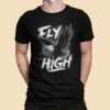 fly high eagle black tshirt1