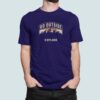 Hike Adventure Awaits T-Shirt – White Outdoor Hiking Graphic Tee (Short Sleeve) go outside explore navy 1