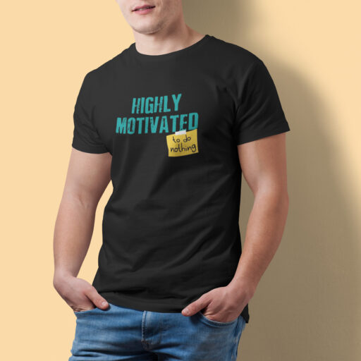 highly motivated black tshirt m4