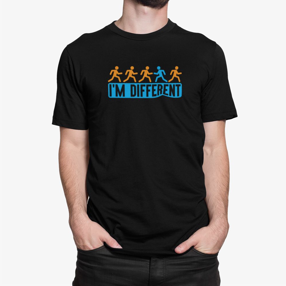 I’m Different – Black Printed T-Shirt – Statement Graphic Quote Tee i am different black tshirt1