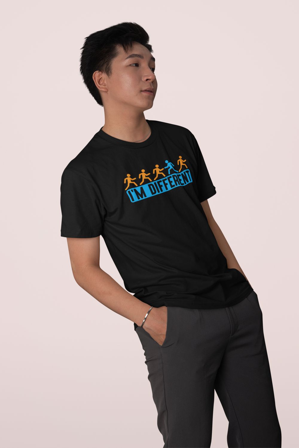 I’m Different – Black Printed T-Shirt – Statement Graphic Quote Tee i am different black tshirt3