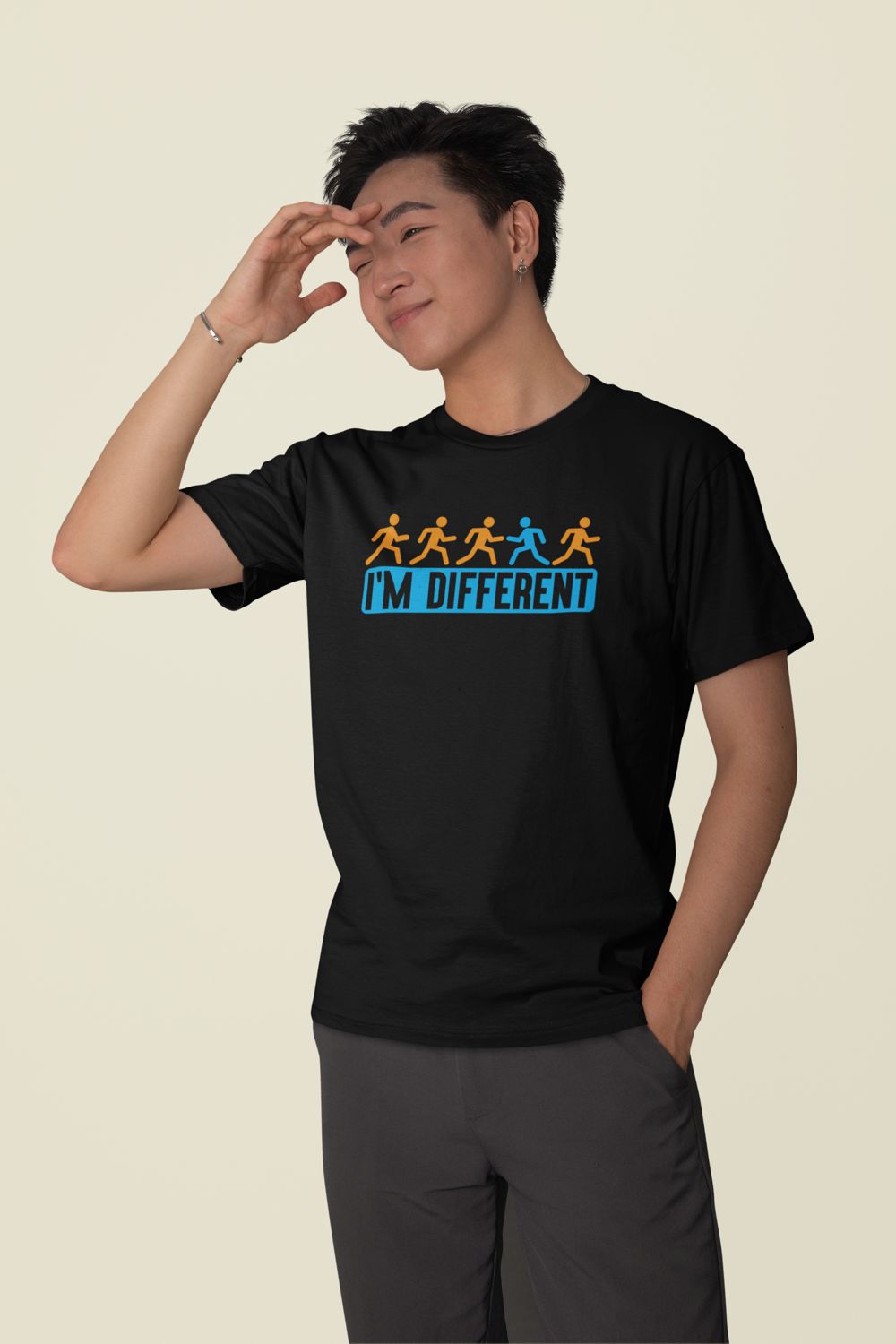 I’m Different – Black Printed T-Shirt – Statement Graphic Quote Tee i am different black tshirt5