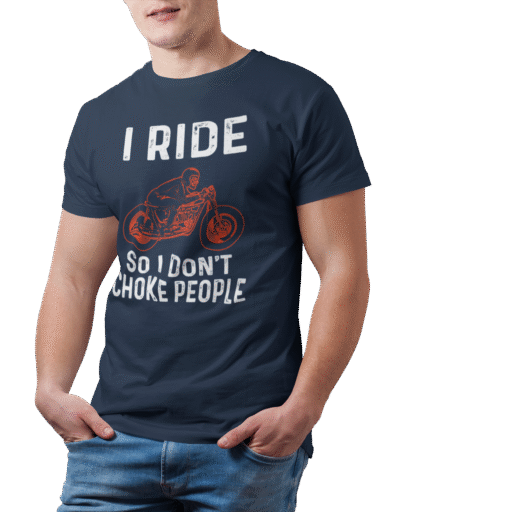 i ride so i dont people biker tshirt navy 1
