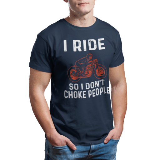 i ride so i dont people biker tshirt navy 2