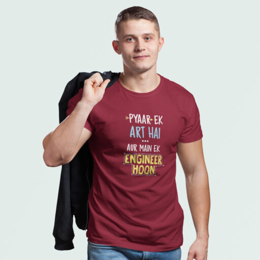 maroon pyaar ek art hai engineer tshirt m2