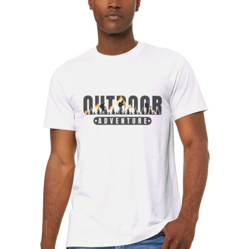 Outdoor Adventure – White Travel T-shirt outdoor adventure white tshirt model3