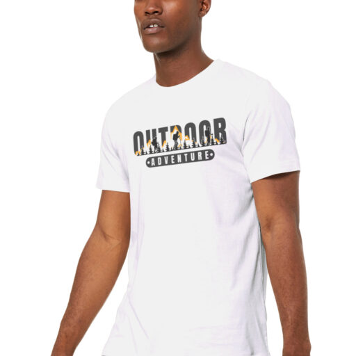 Outdoor Adventure – White Travel T-shirt outdoor adventure white tshirt model4
