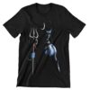 shiva black blue dark silhouette design tshirt 1