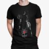 Lord Shiva Adiyogi Black T-Shirt for Men – Blue Print Cotton Tee | Mahadev Spiritual Wear shiva black grey silhouette black tshirt 1