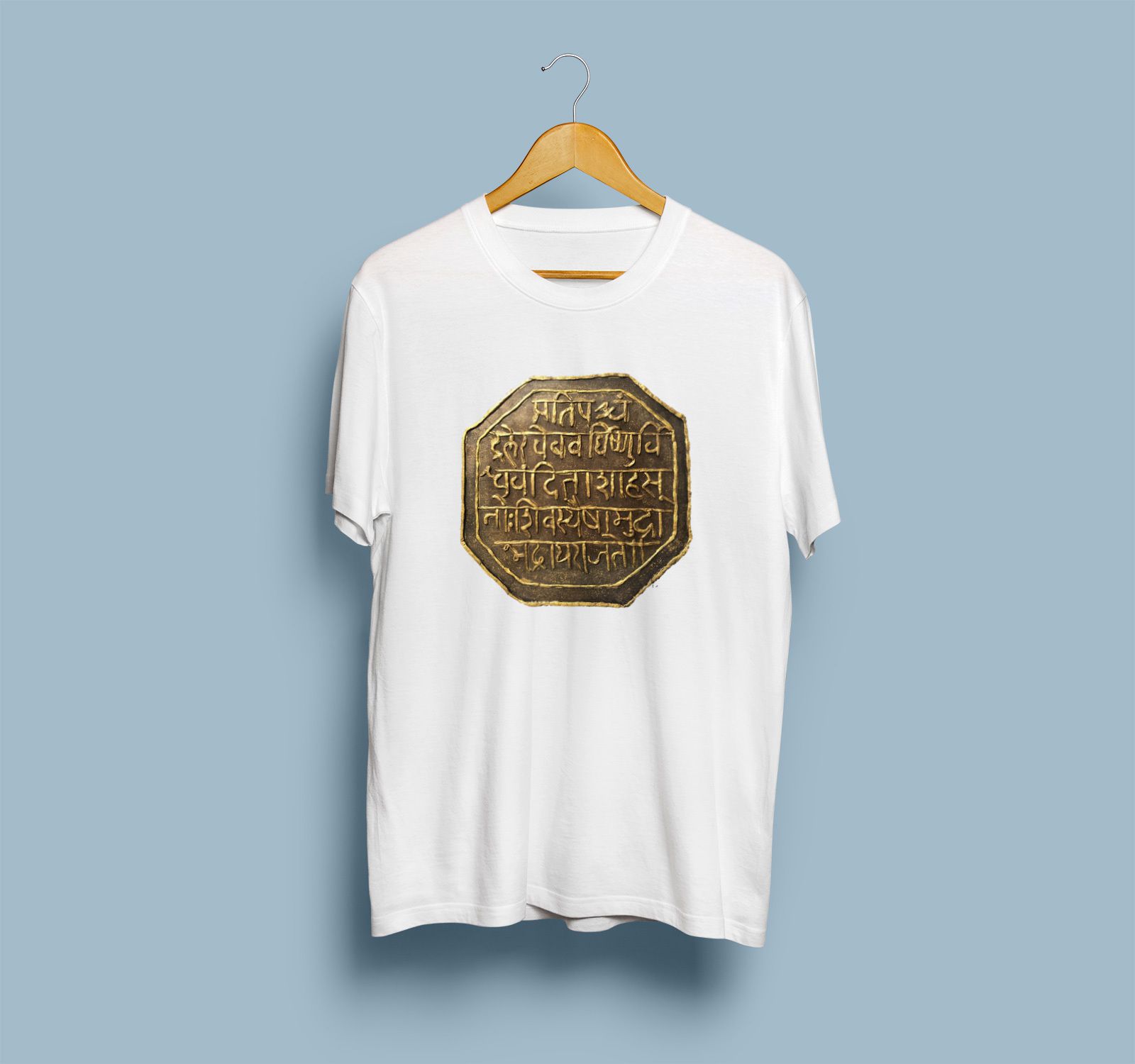 Shivrajmudra – White Printed T-Shirt – Spiritual Graphic Tee shivrajmudra white 4