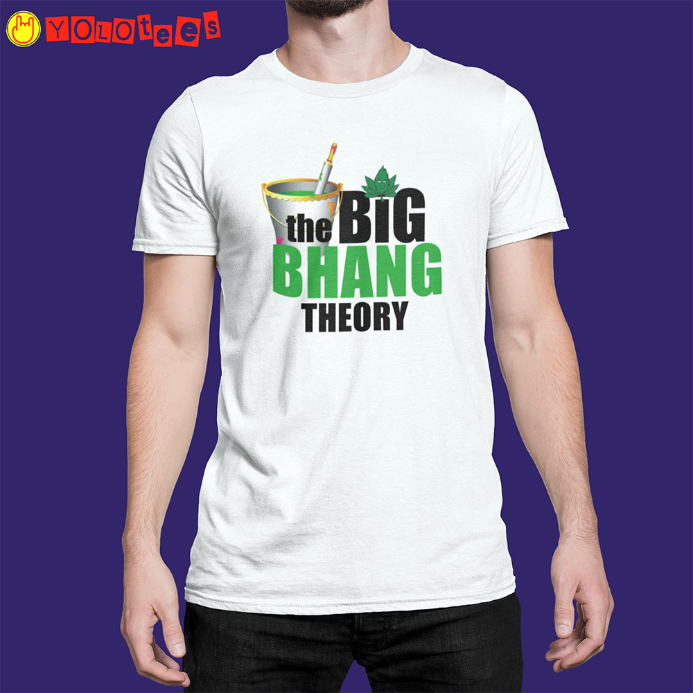 The Big Bhang Theory – Funny White T-shirt the big bhang theory tshirt model1