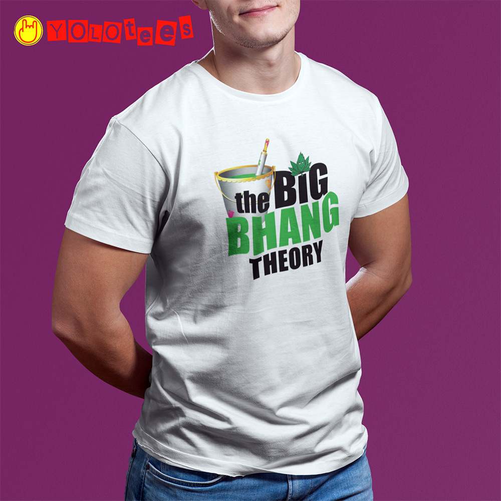 The Big Bhang Theory – Funny White T-shirt the big bhang theory tshirt model2