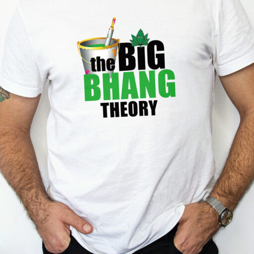 The Big Bhang Theory – Funny White T-shirt the big bhang theory tshirt model3