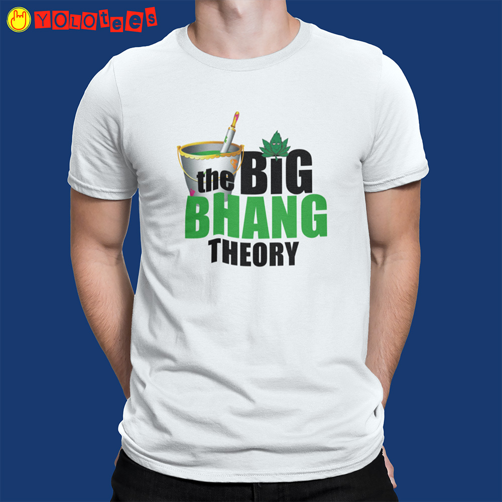 The Big Bhang Theory – Funny White T-shirt the big bhang theory tshirt model4