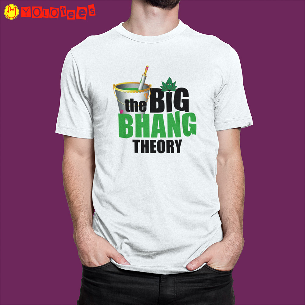 The Big Bhang Theory – Funny White T-shirt the big bhang theory tshirt model5
