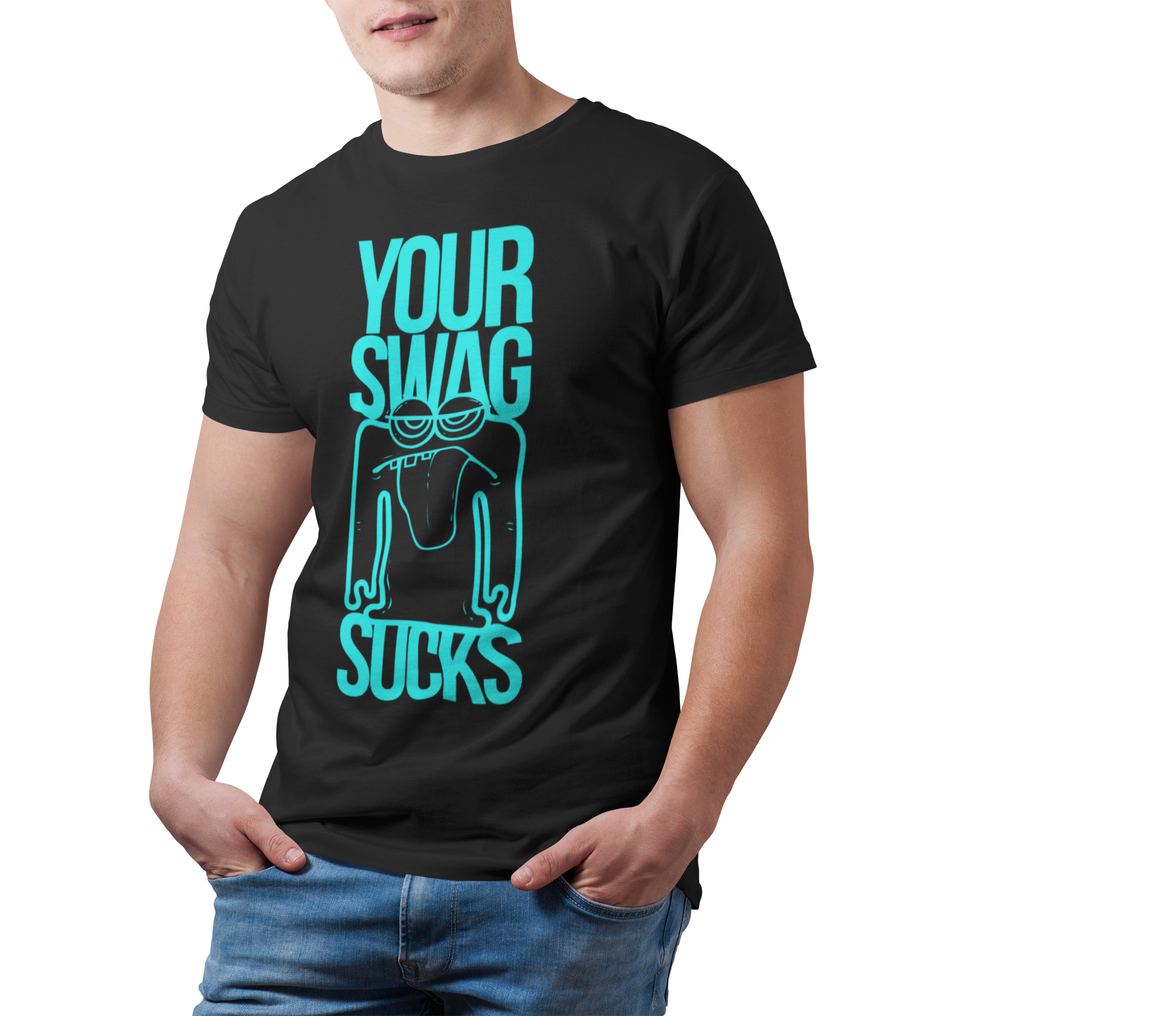 Your Swag Sucks – Funny Black T-shirt your swag sucks funny statement tshirt black 7
